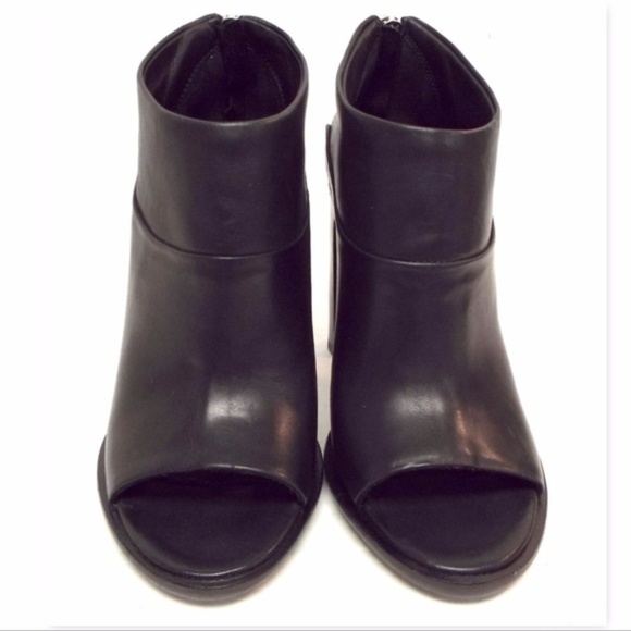 New RAG & BONE Black Leather Open Toe Booties 35 - Picture 2 of 8